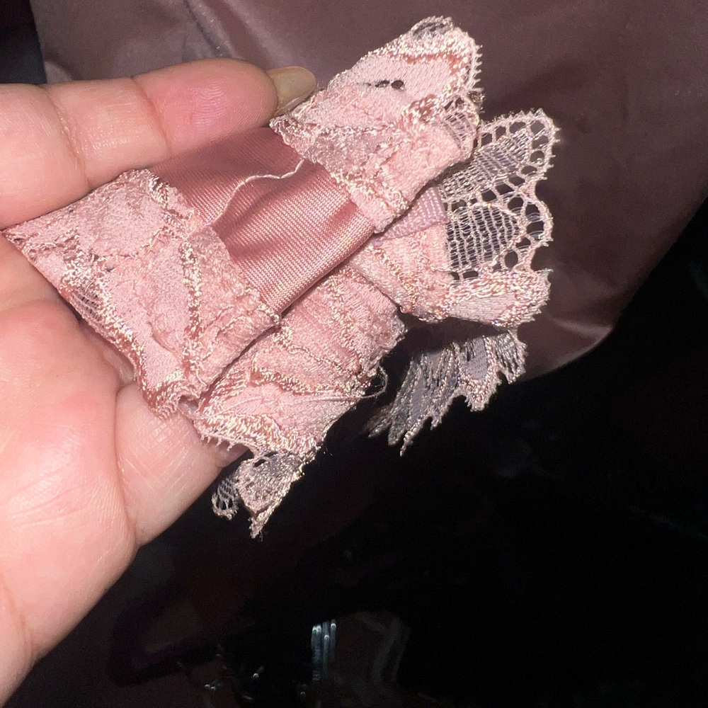 NWT Free People Pink Lace Trim Bodysuit - Picture 2 of 4